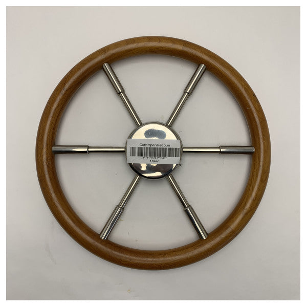 USED Vetus PRO40T 5 spoke steering wheel 400 mm with teak rim