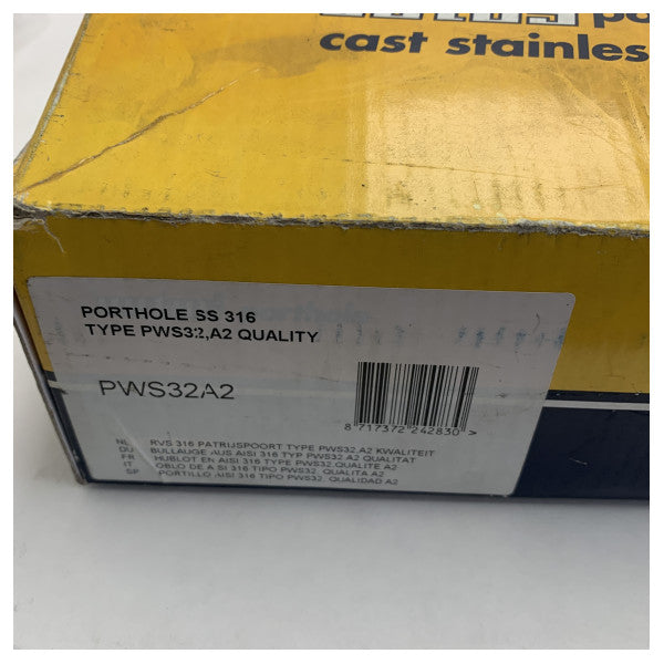 Vetus PWS32A2 ojo de buey redondo de acero inoxidable D238 mm de abertura