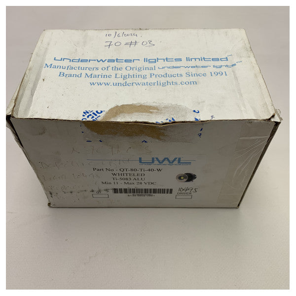 Usado Qtled Tru-Hull iluminación submarina Blue-Qt-80-Ti-40