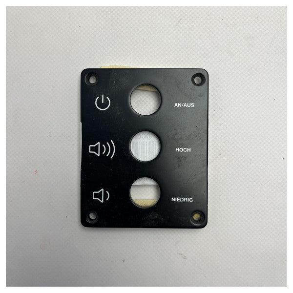 Original Riva black coated Audio Control Panel for Waterproof Marine Audio Systems - RBAPD