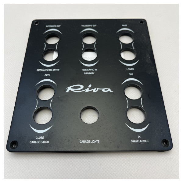Riva Black Coated Marine Control Panel for Boat Aft and platform Functions - RCP