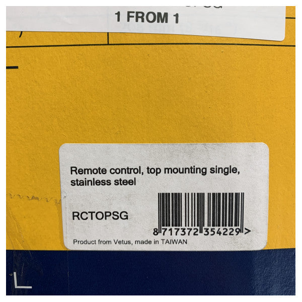 Vetus RCTOPSG mechanische Motorsteuerung Einhebel Edelstahl