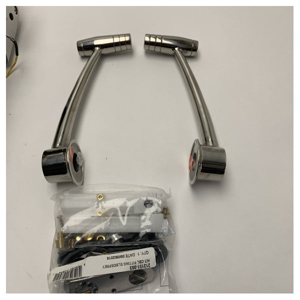 Vetus RCTOPTSG double engine mechanical control lever stainless steel