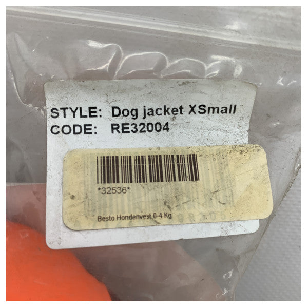 Спасителна жилетка за кучета XS - оранжева жилетка за плуване с висока видимост за малки кучета с тегло до 4 кг