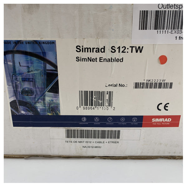 Simrad IS12 masthead-enhetspaket med kabel - NA-IS12-MHU