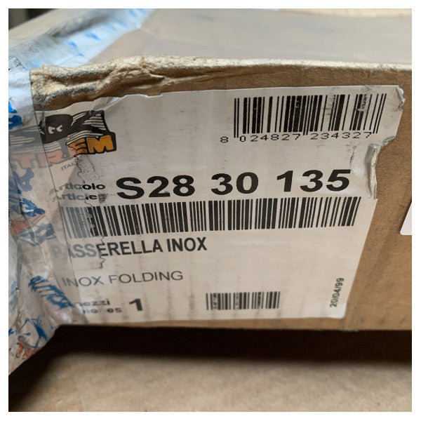 Стаціонарний трап Trem з нержавіючої сталі - S28 30 135