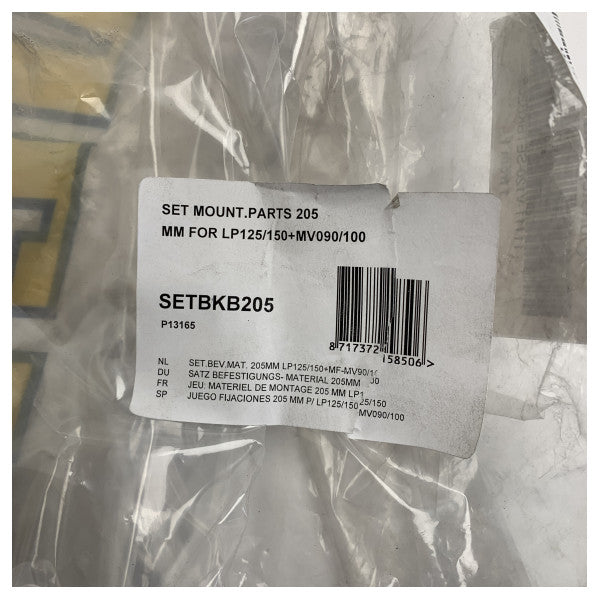 Vetus SETBKB205 монтажен комплект за ауспухови шумозаглушители 205 мм