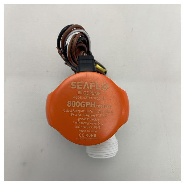 Seaflo manuel elektrisk 12V | 800 GPH lænsepumpe - SFBP1-G800-12B