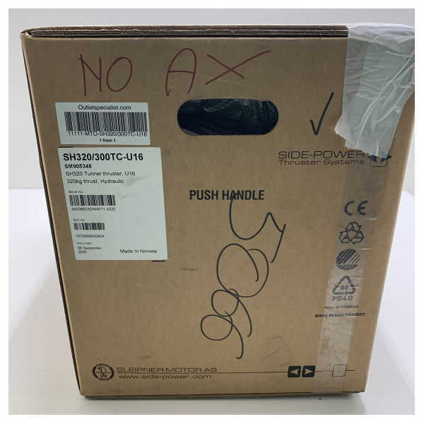 Sleipner Side Power SH320 320 KGF 300 мм хидравличен тунелен подрулващ механизъм - SH320/300TC-U16