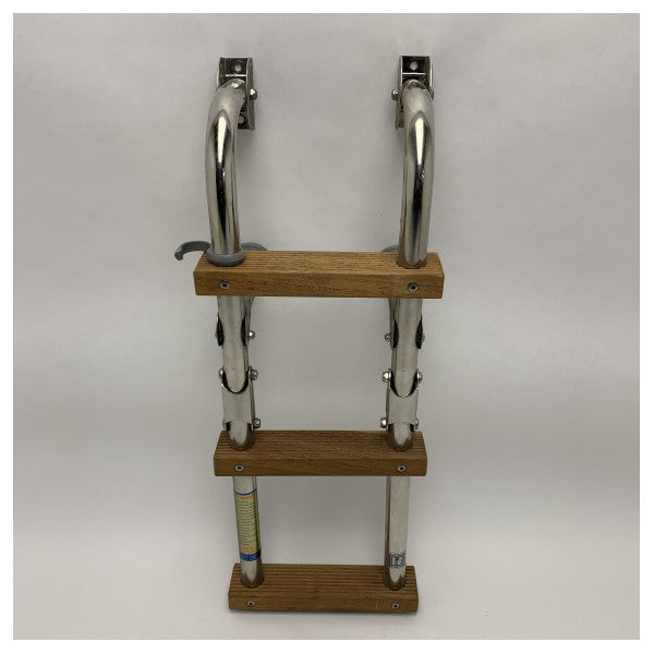 Vetus SLFM3A scala da bagno pieghevole a 3 gradini con teak