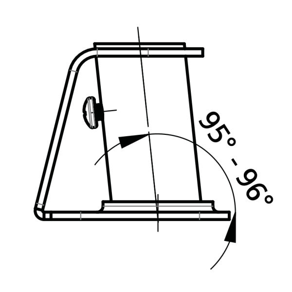 Vetus STANCHPS Zepterhalterung aus Edelstahl 6 Grad