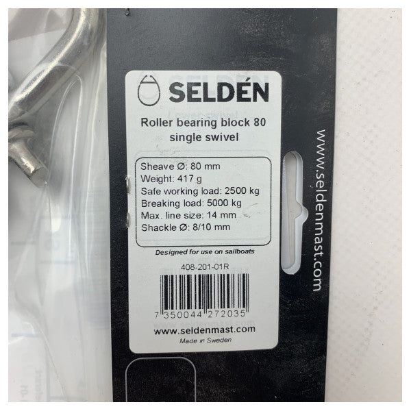 Selden RBB80 yksittäinen kuulalaakerilohko 80 mm - 14 mm