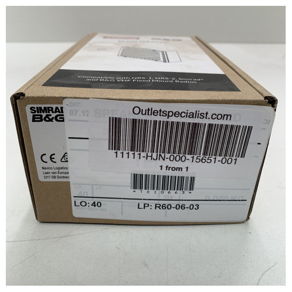 B&G NRS1 | NRS 2 VHF مكبر صوت نشط أسود - 000-15651-001