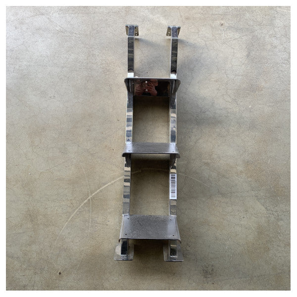 Kokoontaitettava ruostumattomasta teräksestä valmistettu 3 portainen portaikko - 85 cm