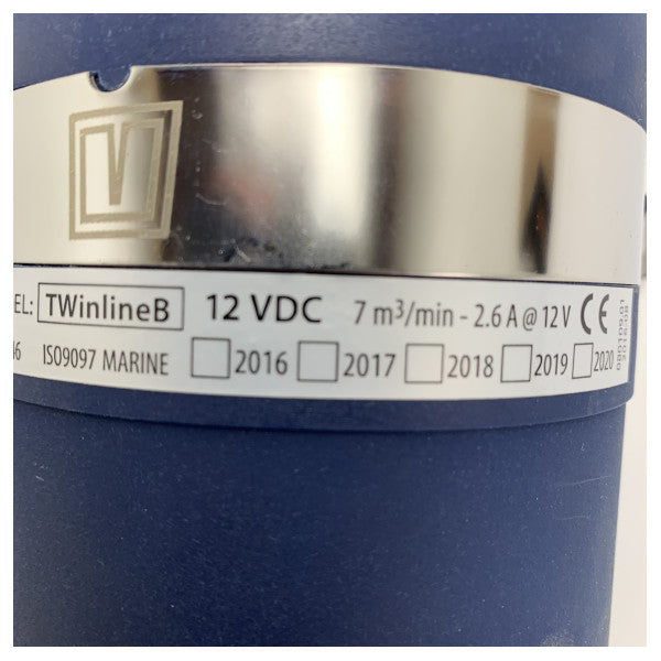 Vetus TWINLINE in-line 102MM 12V utsugingsvifte