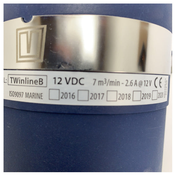 Vetus TWINLINE in-line 102MM 12V utsugingsvifte