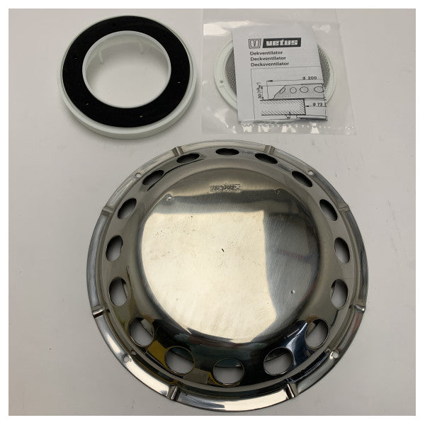 Палубний вентилятор Vetus UFO з нержавіючої сталі 200 мм