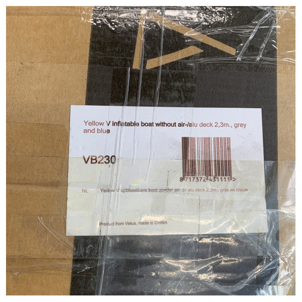 イエローV Vetus VB270 インフレータブルディンギー 2.7M エアデッキ付