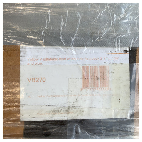 イエローV Vetus VB270 インフレータブルディンギー 2.7M エアデッキ付