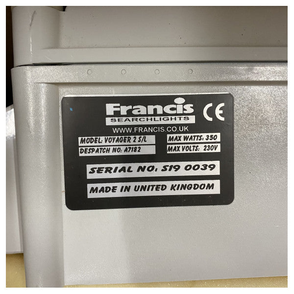 Francis VM500 Voyager 2 RC 350W 230V fjernstyret projektør