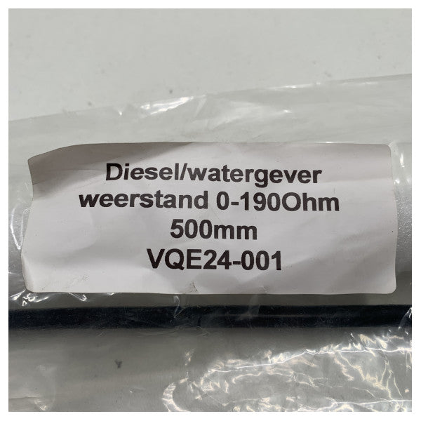 Diesel vandstandstransducer - modstand 0 - 190 Ohm - længde 500mm