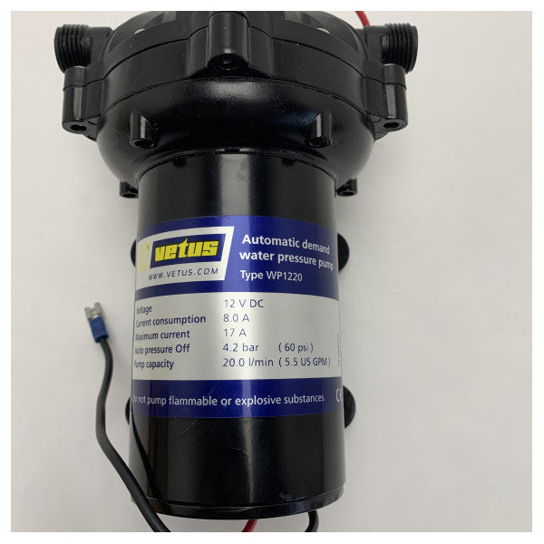 Vetus WP1220 trykpumpe til ferskvand 12V 7,6L/min