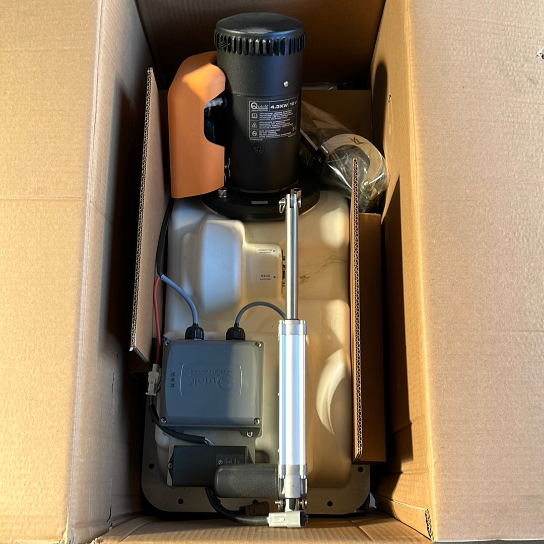 Бърз BTR 85 KGF / 12V прибиращ се носов подрулващ механизъм 185 mm