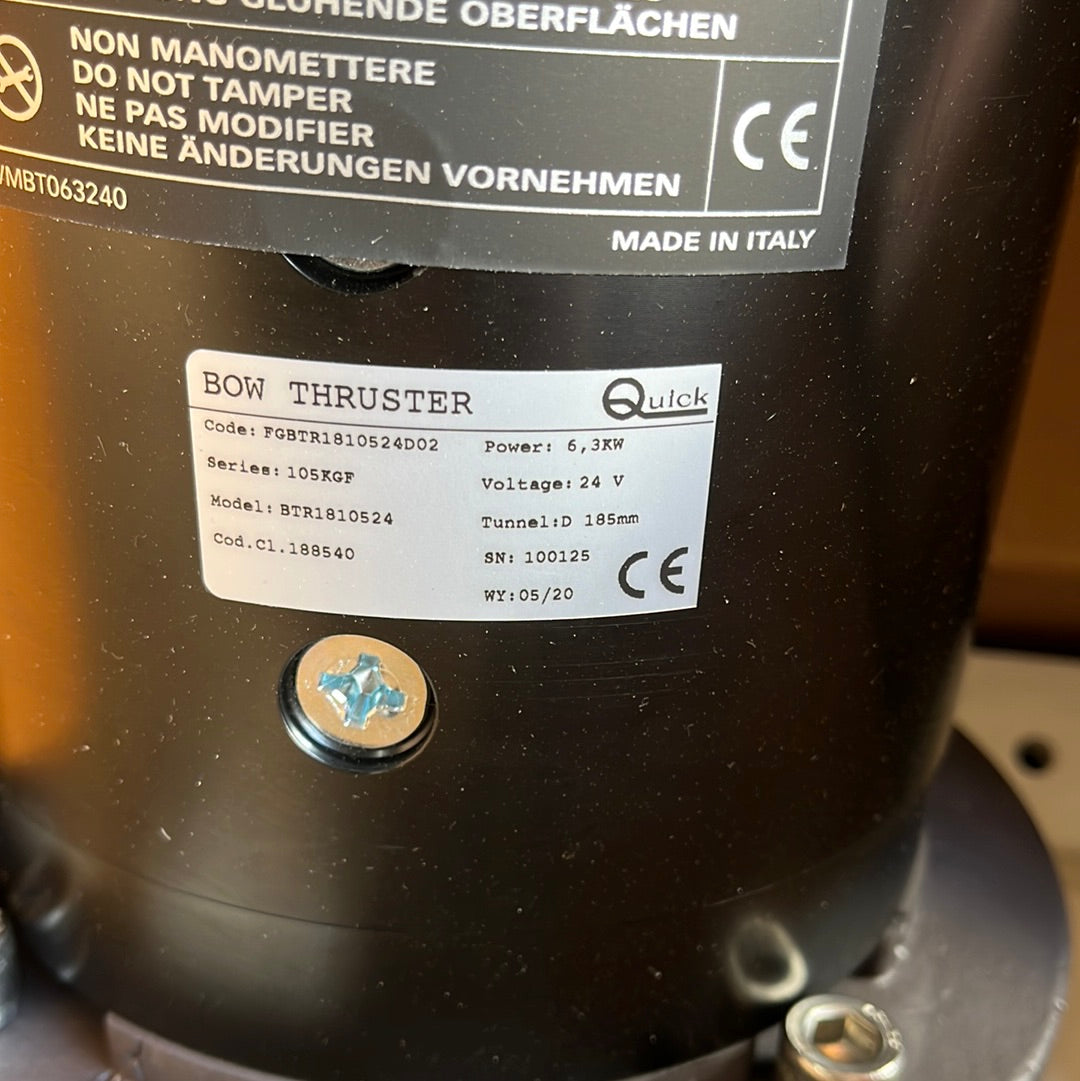 BTR rapide 105 kgf / 24v propulseur à arc rétractable 185 mm