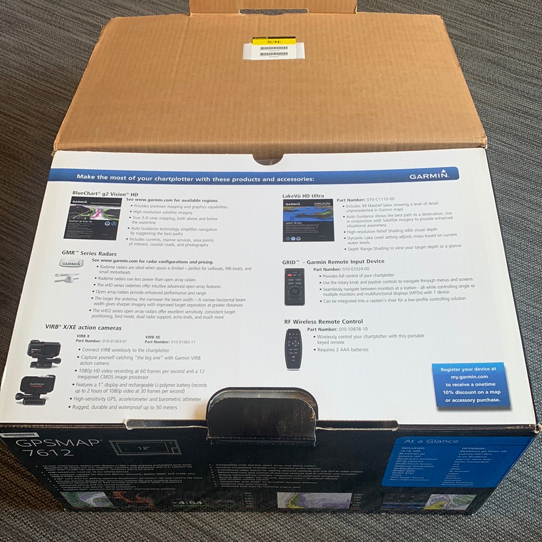 Garmin GPSMAP 7612 Cuerpo de tarjeta táctil de 12 pulgadas BLACK-010-01307-11