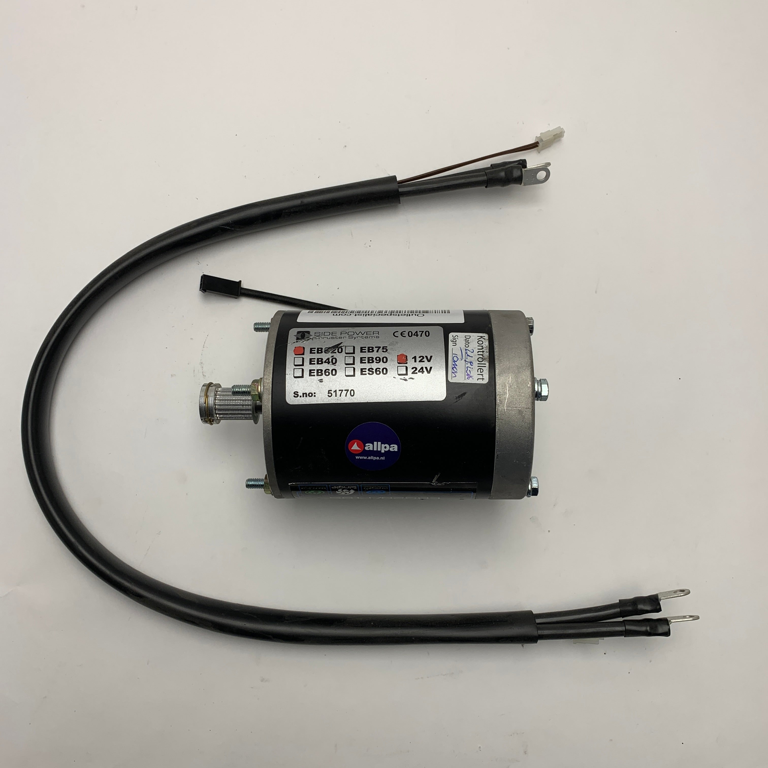 Side Power ESB20-12V 1.1 KW Bow Thrust Electro Motor