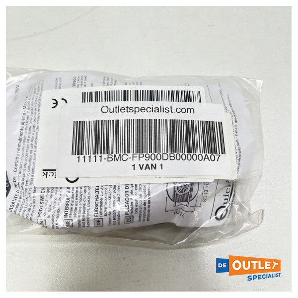 Quick anchor winch foot-switch down black - FP900DB