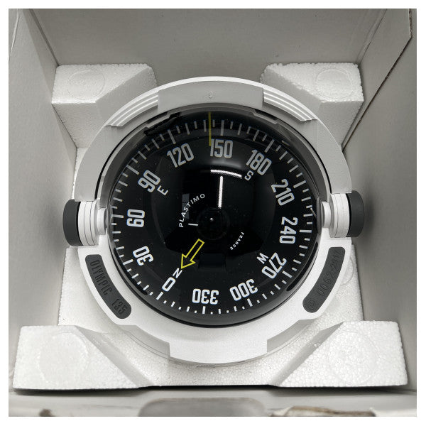 Plastimo Olympic 135 Liquid Compass White with black rose - 57634