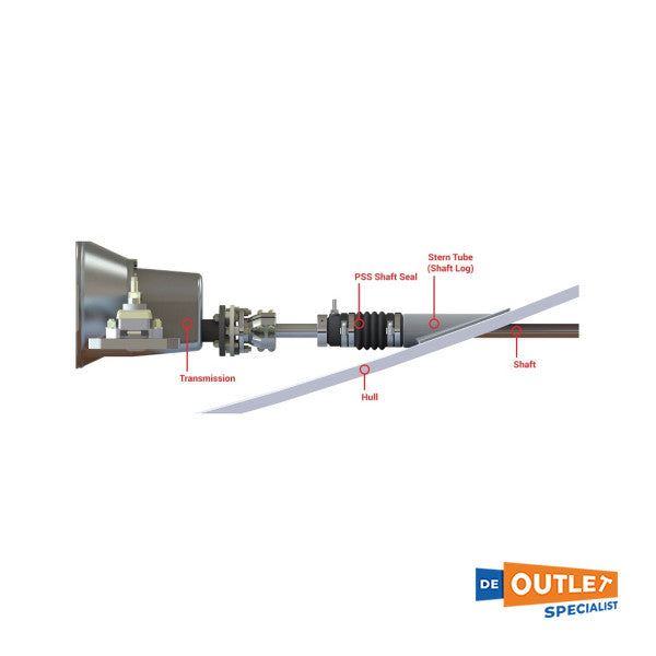 Smarowane wodą uszczelnienie wału PSS 70 mm - 02-70M-412