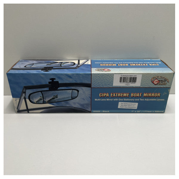 Cipa 極端な調節可能なボートミラー 7 x 20インチ - 02022