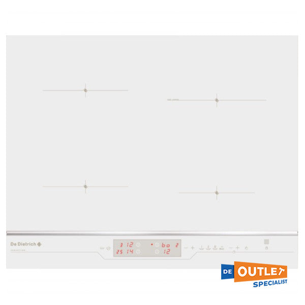 Placa de indução de 4 queimadores Dietrich de encastrar em branco - DTI1105WE