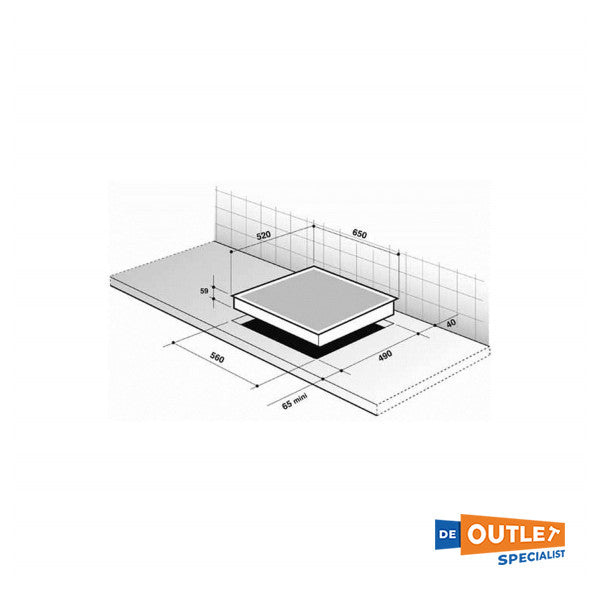 Dietrich 4 -Burner -Induktionskochfeld Weiß gebaut -in -dti1105we