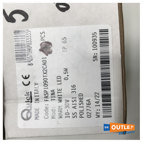 Quick Tina LED downlight spot rustfrit stål 12/24V - FASP1090TX2CA01