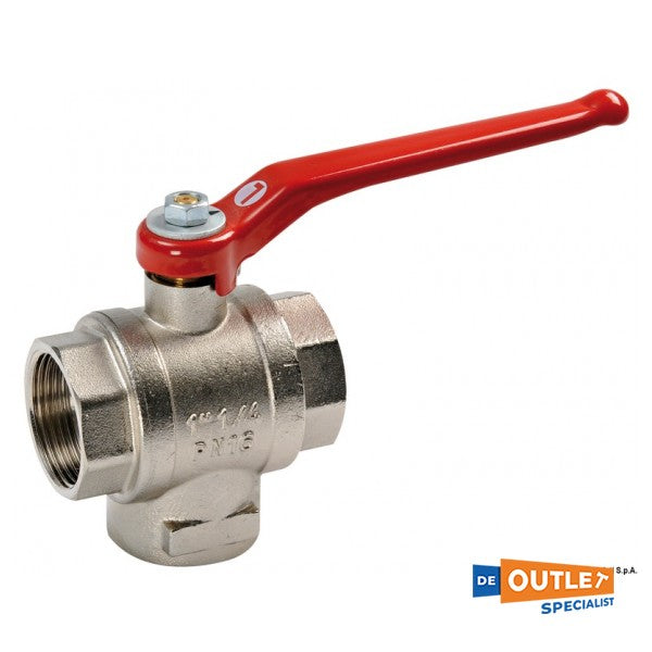 Osculati mässing 1-tums 3-vägs kulventil - 1722903