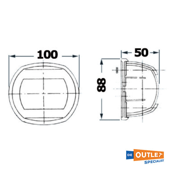 Osculati Classic luce di navigazione bianca 12/24V - 1141013