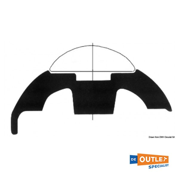 Osculati 白いプラスチック バンパーのプロフィール 60 mm - 4448022