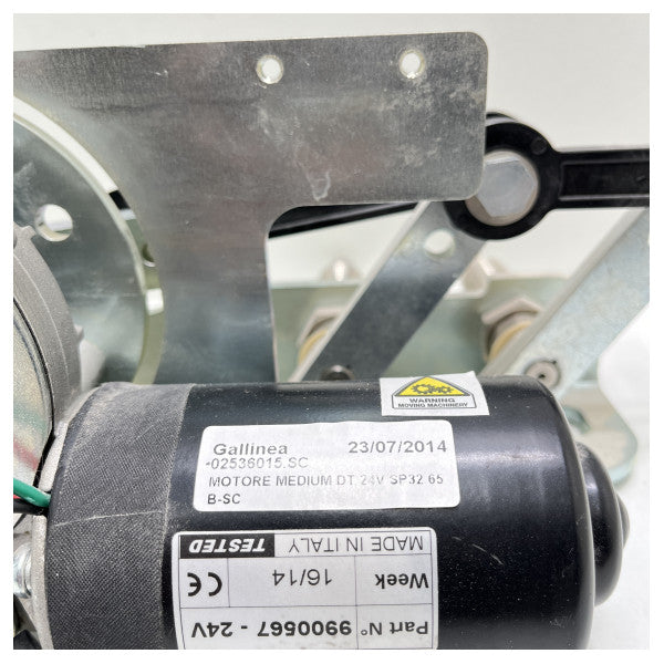 Gallinea Big DD Y20 Wiper Motor 24V SP32 65A -SC - 02536015.SC