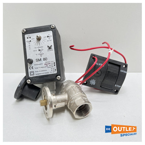 Osculati PN40 sähköinen kauko-ohjattava venttiilijärjestelmä, jossa on säädin