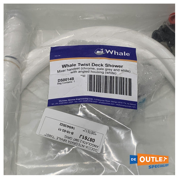 Doccia a ponte Whale Twist bianca - DS0014B