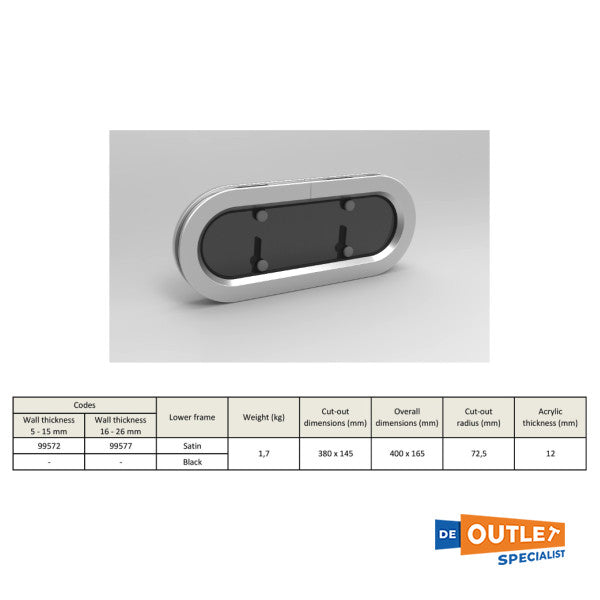 Goiot エボリューション 380 x 145 mm - 33.10P 舷窓 - 105277