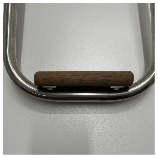 Allpa badstege i rostfritt stål 2 steg fast med steg i teak - 110033