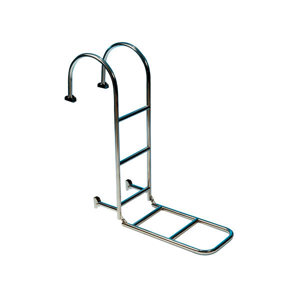 Allpa fast badstege i rostfritt stål 5 steg för montering på däck - 110047