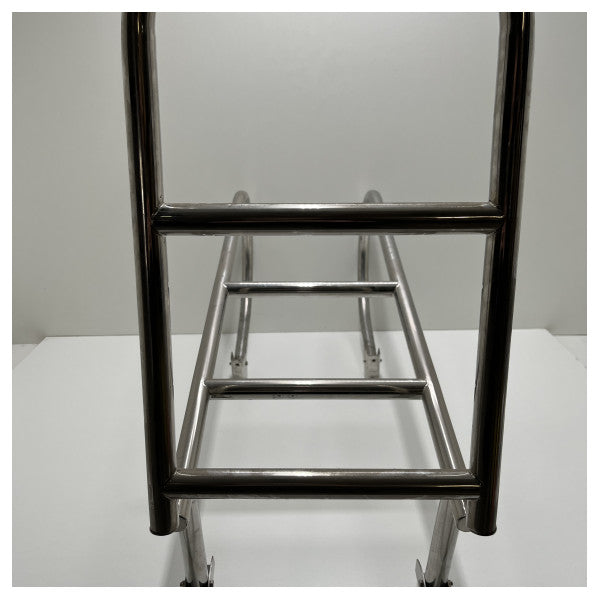 Allpa fast badstege i rostfritt stål 5 steg för montering på däck - 110047