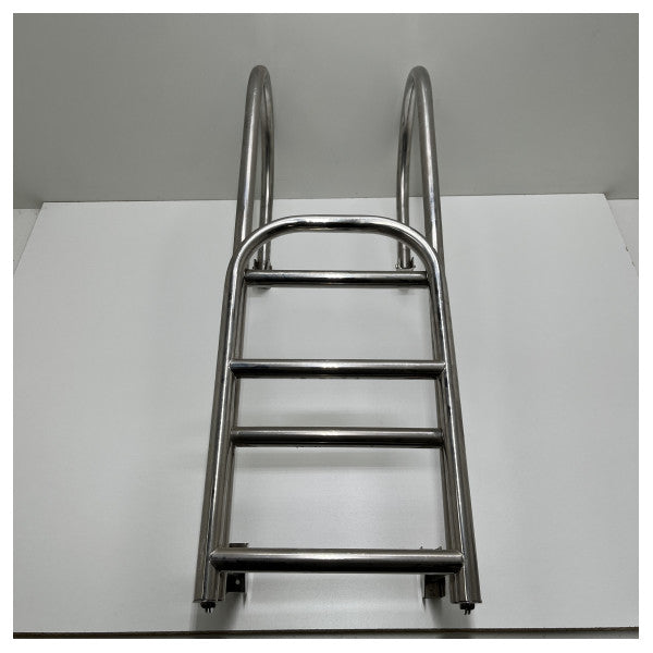 Allpa fast badstege i rostfritt stål 5 steg för montering på däck - 110047
