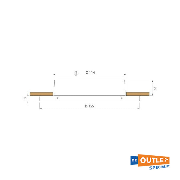 Quick thekla 9W warm weiße LED -Downlight 12/24V - FAMP1412B12CA00