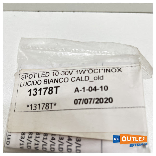 BMC 3283/LD1W/3 projetor LED em aço inoxidável 10-30V